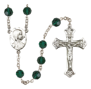 Sterling Silver 8mm Madonna Rosary