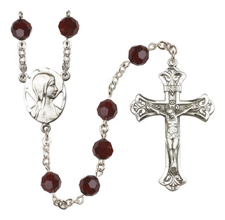 Sterling Silver 8mm Madonna Rosary
