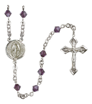 Sterling Silver 5mm Miraculous Rosary