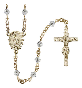 14 Karat Gold-Filled 5mm Austrian Crystal Miraculous Rosary in Crystal