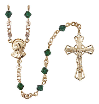 14kt Gold Filled 5mm Madonna Rosary