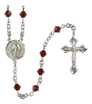 Sterling Silver 5mm Miraculous Rosary