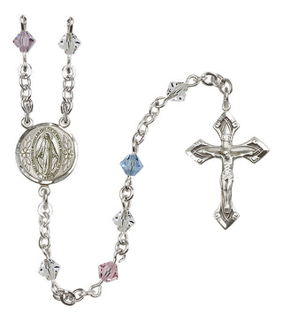 Sterling Silver 5mm Miraculous Rosary