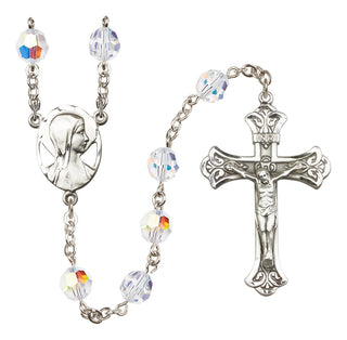 Sterling Silver 8mm Madonna Rosary