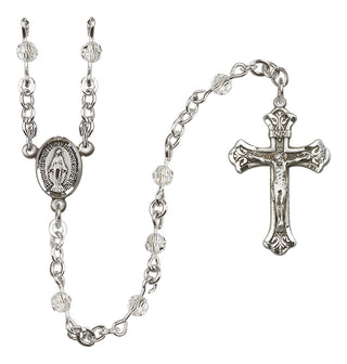 Sterling Silver 4mm Miraculous Rosary