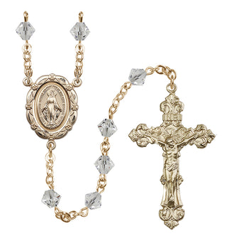 14 Karat Gold-Filled 6mm Austrian Crystal Miraculous Rosary in Crystal