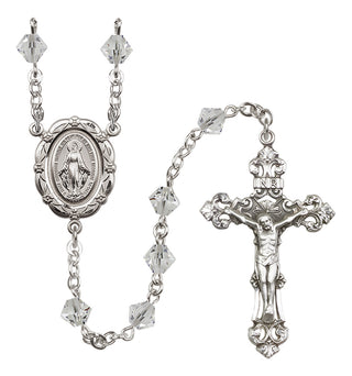 Sterling Silver 6mm Miraculous Rosary
