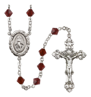 Sterling Silver 6mm Miraculous Rosary
