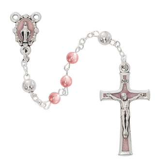 4MM Pink Pearl with Flower Of Bx