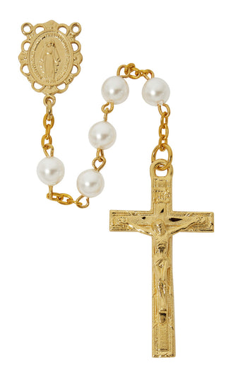 Blue Pearl Shell Baby Rosary Box