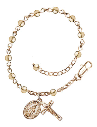 Adjustable 14 Karat Gold-Filled 4mm Rosary Bracelet