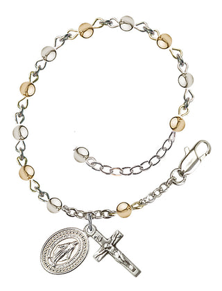 Adjustable Sterling Silver 4mm Rosary Bracelet