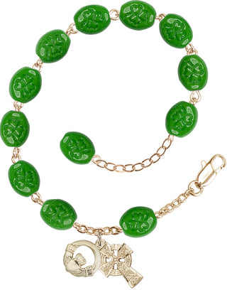 Gold Plate Irish Rosary Bracelet