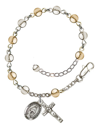 Adjustable Sterling Silver 5mm Rosary Bracelet