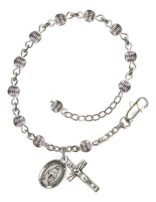 Adjustable Sterling Silver 4mm Rosary Bracelet