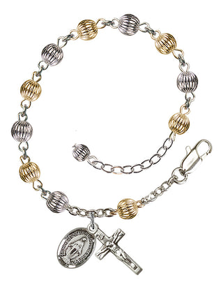 Adjustable Sterling Silver 5mm Rosary Bracelet