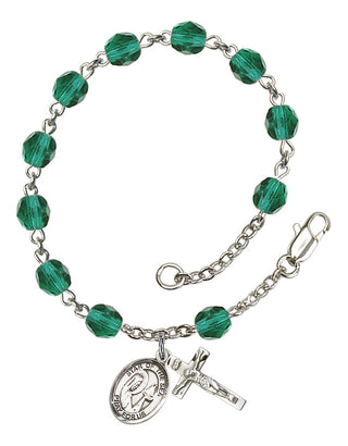 Our Lady Star of the Sea Engravable Rosary Bracelet with Zircon Beads