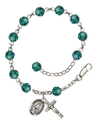 Hand made Sterling Silver Rosary Bracelet with 6mm Swarovaki Beads.