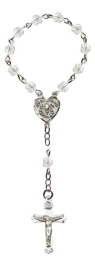 Silver Plate 6mm First Communion Chaplet