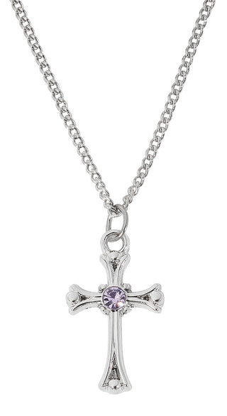 18-inch Rhodium Filled Dark Ame Cross, Boxed