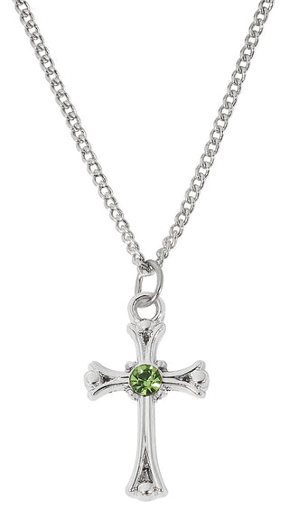 18-inch Rhodium Filled Rose Cross, Boxed