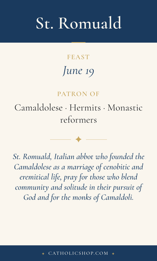 St. Romuald Holy Cards