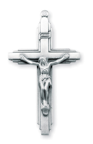 2-inch Sterling Silver Crucifix | 24-inch Chain