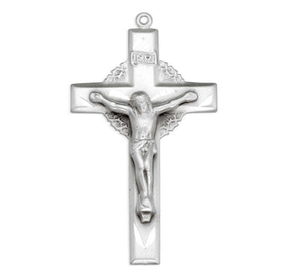 2-inch Sterling Silver Crown of Thorns Crucifix with 24-inch Chain