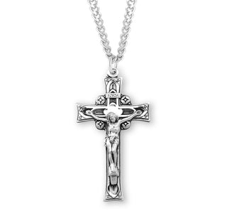1 7 8 Inch Sterling Silver Crucifix With 24 Inch Chain