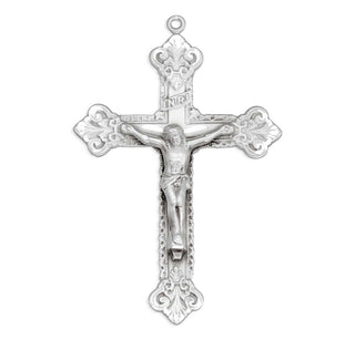 2 1/8-inch Sterling Silver Crucifix with 24-inch Chain