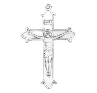 2-inch Sterling Silver Crucifix with 24-inch Chain