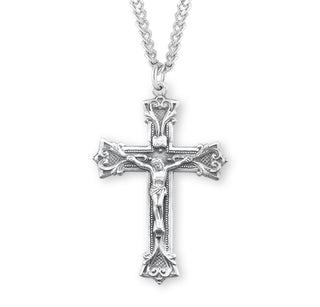 2 1 4 Inch Sterling Silver Crucifix With 24 Inch Chain