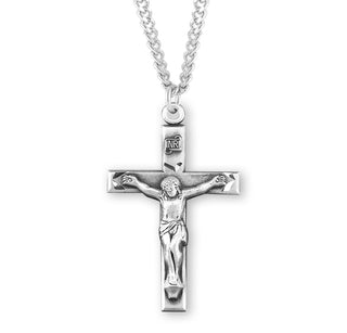 1 1 8 Inch Sterling Silver Crucifix With 20 Inch Chain