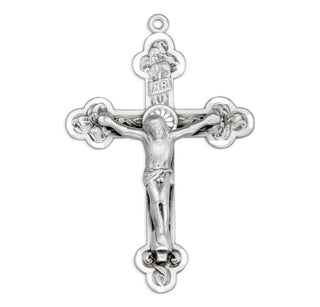 1 7/8-inch Sterling Silver Crucifix with 24-inch Chain
