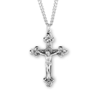 1 7 8 Inch Sterling Silver Crucifix With 24 Inch Chain 1