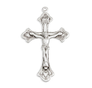 1 7/8-inch Sterling Silver Crucifix with 24-inch Chain