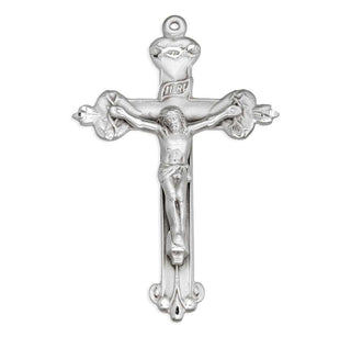 1 5/8-inch Sterling Silver Sacred Heart Crucifix with 24-inch Chain