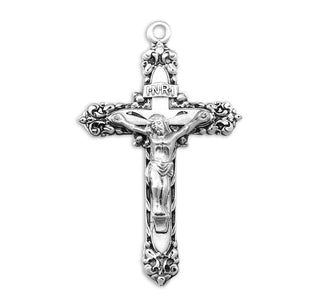 1 7/8-inch Sterling Silver Crucifix with 24-inch Chain