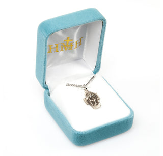 5/8-inch Sterling Silver Head of Christ Medal with 18-inch Chain