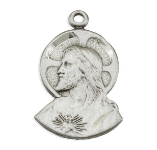 3/4-inch Sterling Silver Scapular Medal with 18-inch Chain