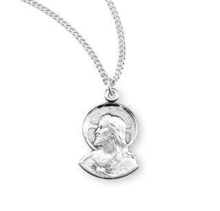 3 4 Inch Sterling Silver Scapular Medal With 18 Inch Chain