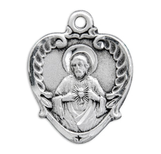 3/4-inch Sterling Silver Scapular Medal with 18-inch Chain