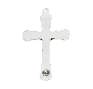 1 13/16-inch Sterling Silver Crucifix with 24-inch Chain