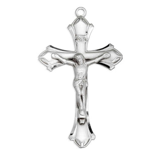 1 7/8-inch Sterling Silver Crucifix with 24-inch Chain
