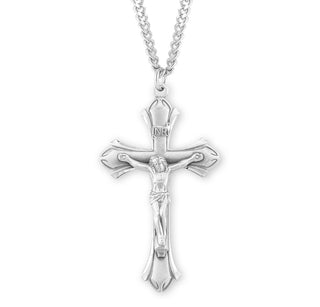 1 7 8 Inch Sterling Silver Crucifix With 24 Inch Chain 4