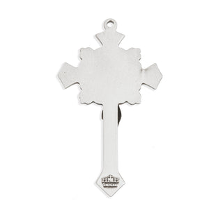 1 13/16-inch Sterling Silver Crucifix with 24-inch Chain