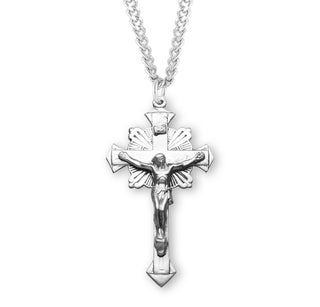 1 13 16 Inch Sterling Silver Crucifix With 24 Inch Chain 1