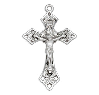 Swirl detailed Sterling Silver Crucifix