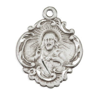 5/8-inch Sterling Silver Scapular Medal with 18-inch Chain