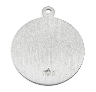 Sterling Silver Round Lord Jesus Christ Medal